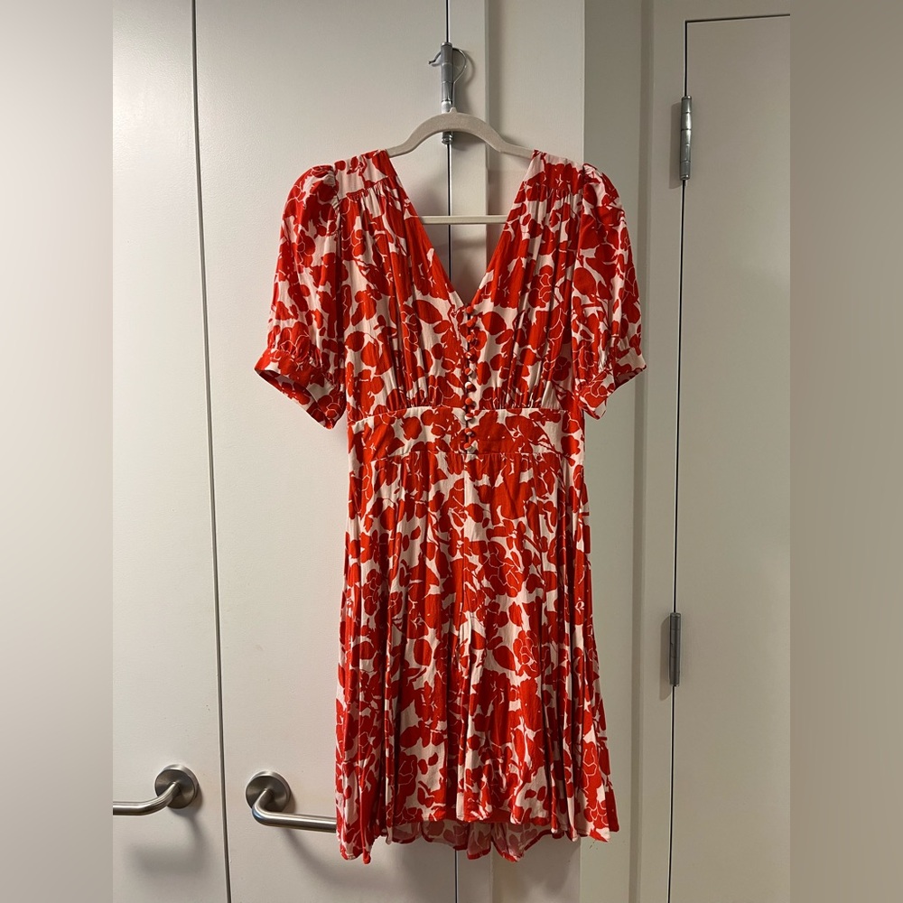 Suncoo Paris Floral Red and White Dress